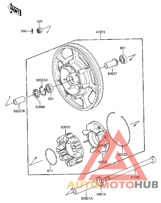 Rear wheel/hub