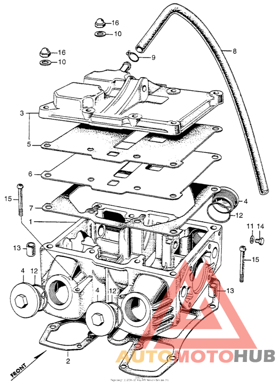 Cylinder head cover + camcase