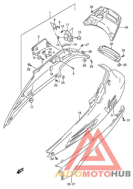 Обтекатель задний