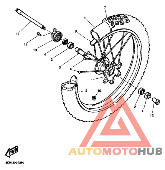 Переднее колесо