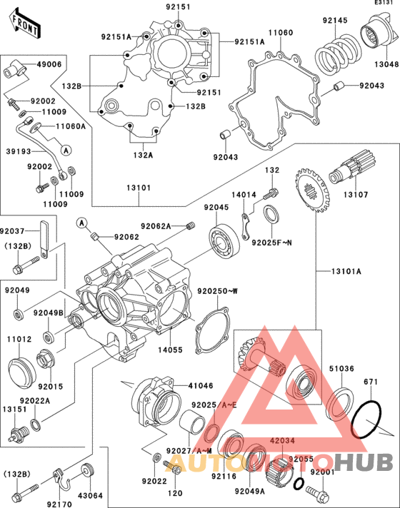 Front bevel gear(1/2)