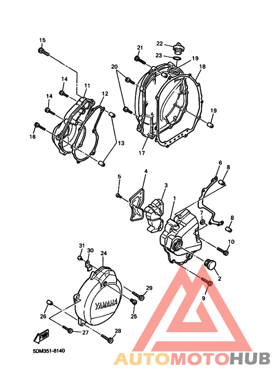 Crankcase cover ass`y  (v