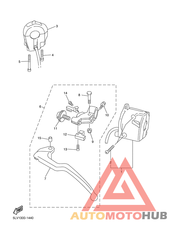 Handle switch. lever
