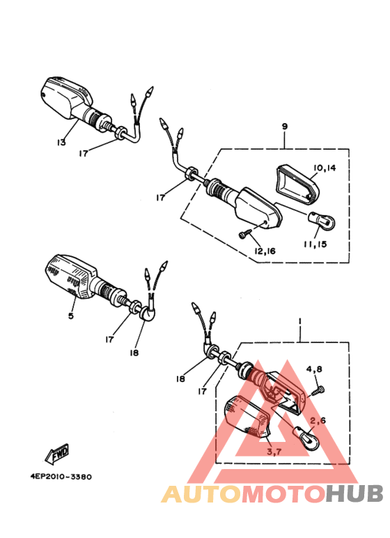 Rear flasher light assy