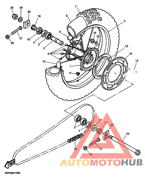 Переднее колесо