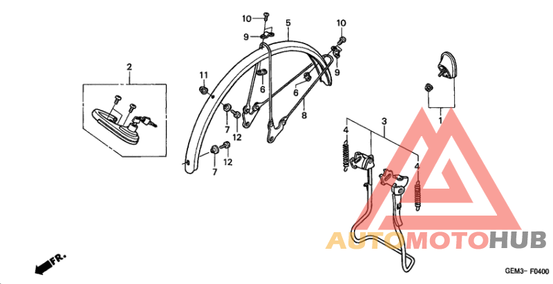 Rr. fender/main stand