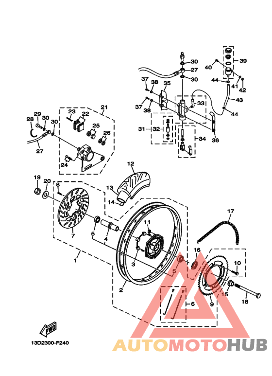 Заднее колесо & brake system