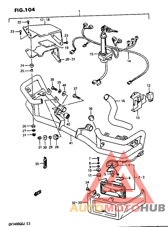 Cornering lamp set gv1400gdg/gtg/gdh/gdj opt
