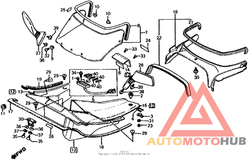 Windscreen + inner panel