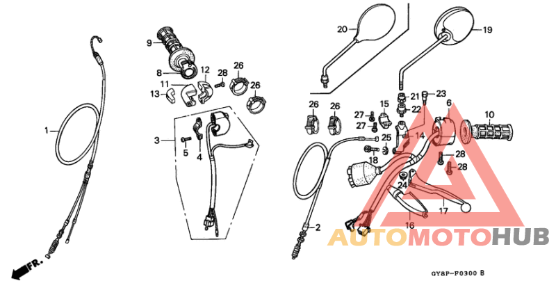 Handle lever/switch/cable