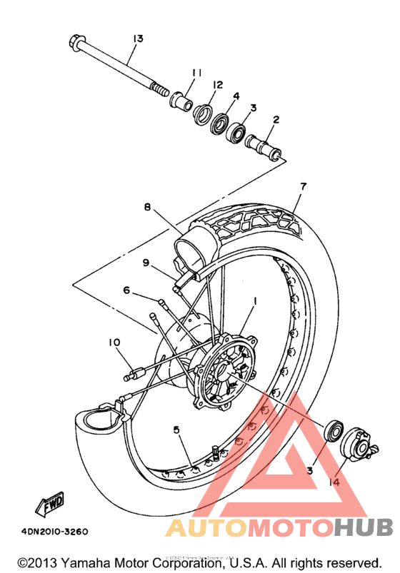 Переднее колесо