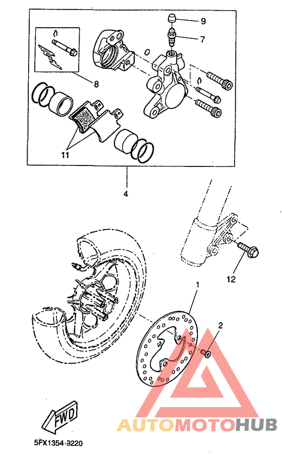 Front brake. caliper
