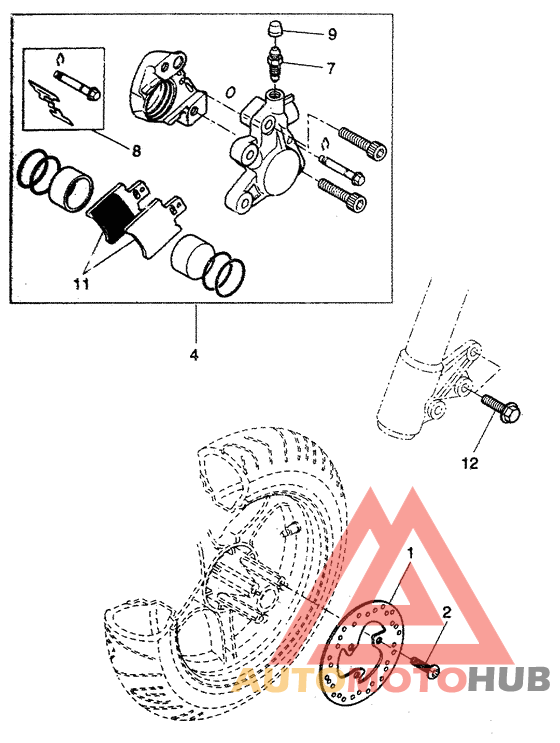 Front brake. caliper