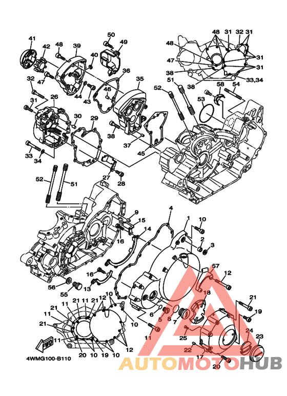 Crankcase cover ass`y  (v