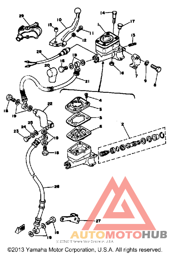 Front master cylinder brake hose