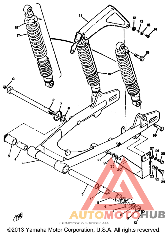 Rear arm rear cushion
