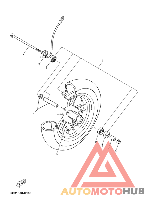 Переднее колесо