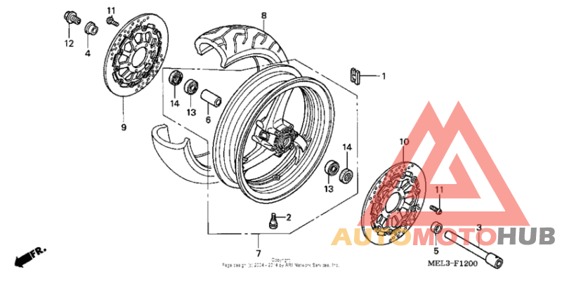 Переднее колесо