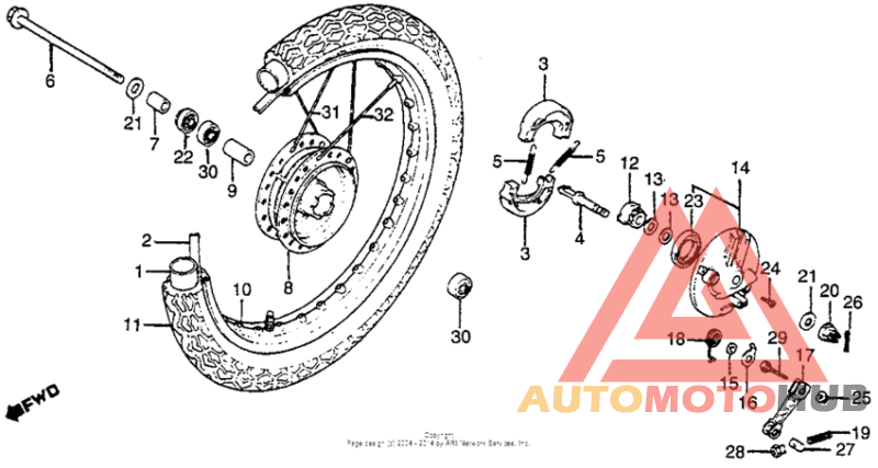 Переднее колесо