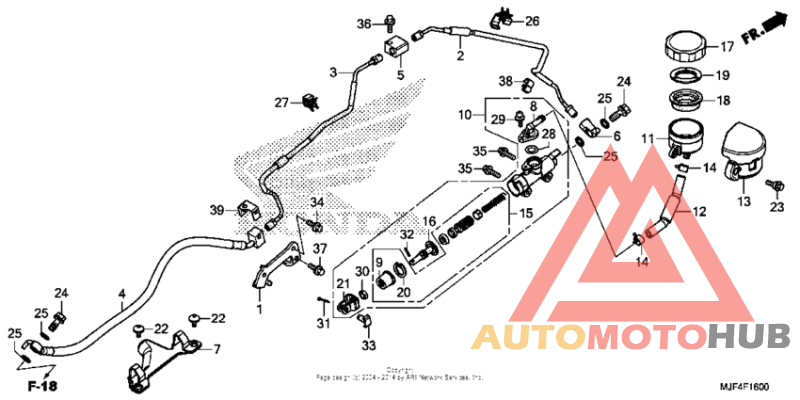 Rear brake master cylinder (1)