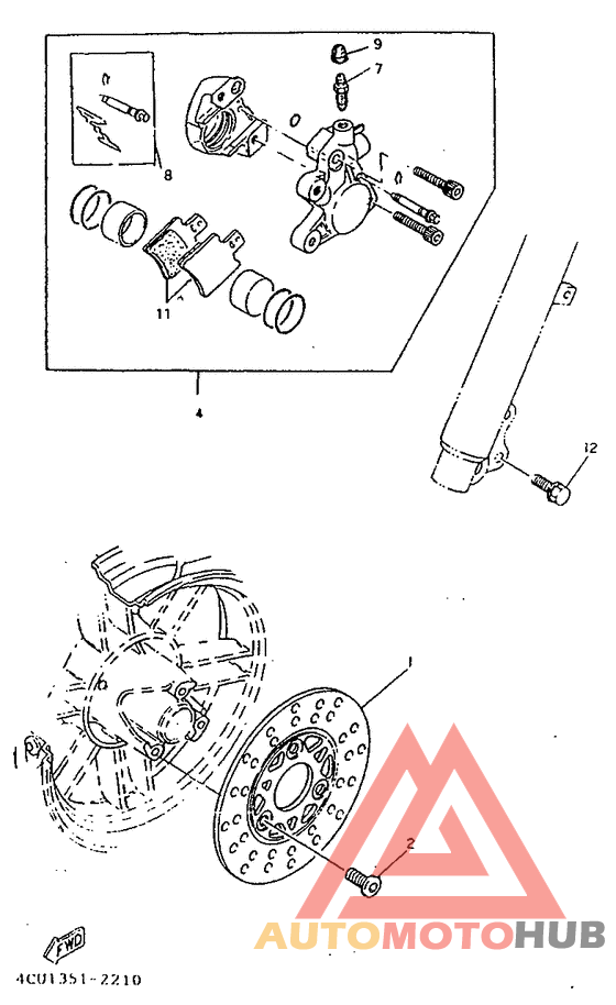 Front brake. caliper