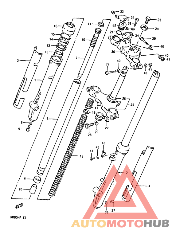 Вилка передней оси