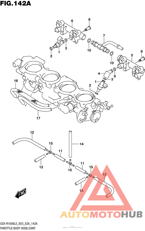 Throttle Body Hose/joint (Gsx-R1000L5 E03)
