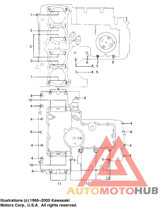 Crankcase bolt & stud pattern