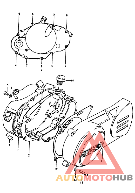 Crankcase cover ass`y  (v
