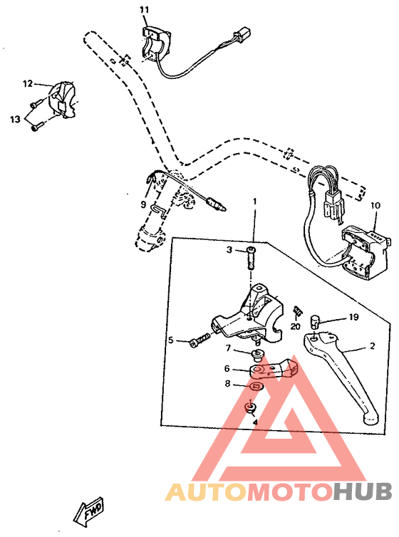 Handle switch. lever