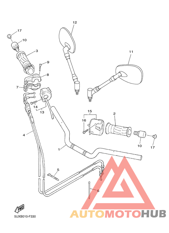 Steering handle & cable