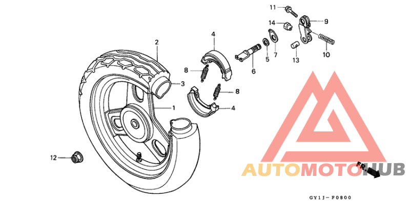 Rear wheel complete assy