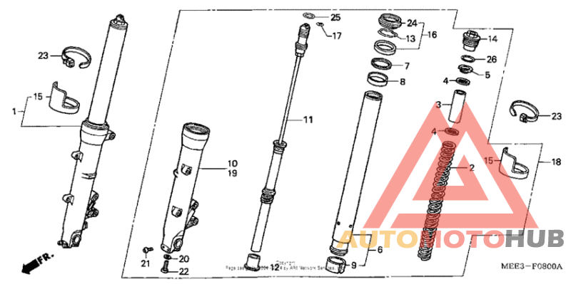 Front fork ('03-'04)