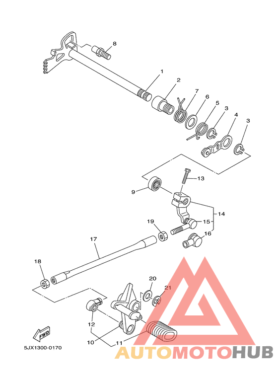 Axe de select & pedale
