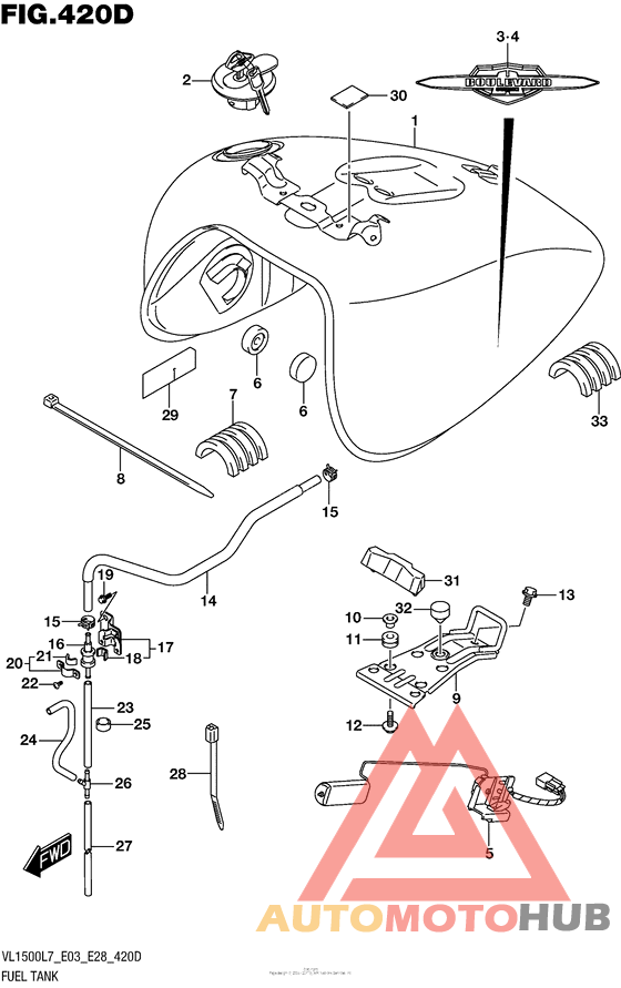 Fuel Tank (Vl1500Btl7 E28)