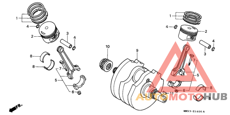 Crankshaft/piston
