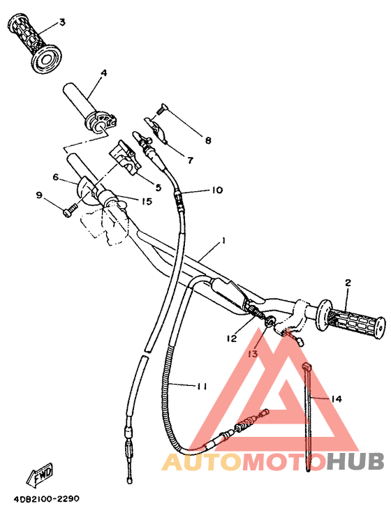 Steering handle. cable