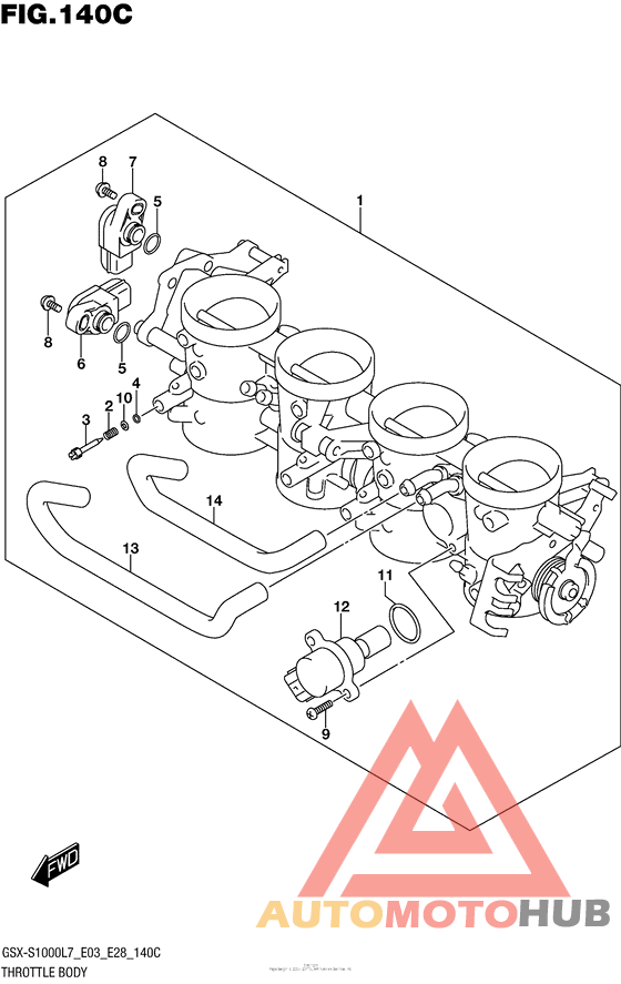 Throttle Body (Gsx-S1000Al7 E28)