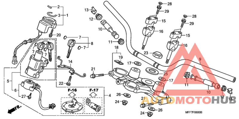Handle pipe/top bridge