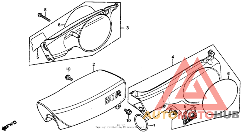 Seat + side cover 80-81