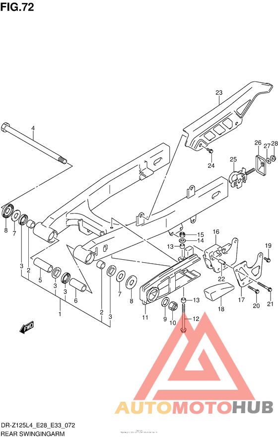 Rear Swingingarm (Dr-Z125Ll4 E28)