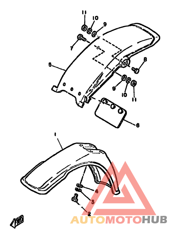 Front fender. rear fender