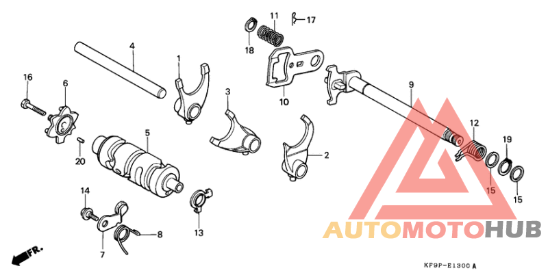 Shift drum/shift fork