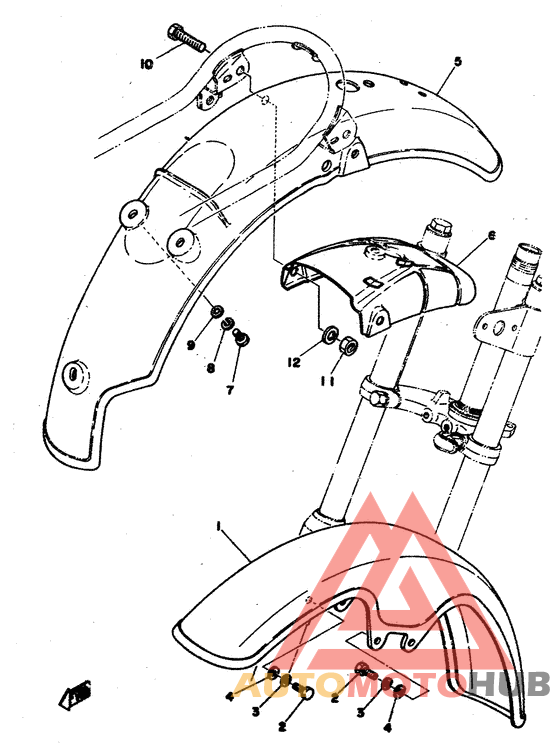 Front fender. rear fender