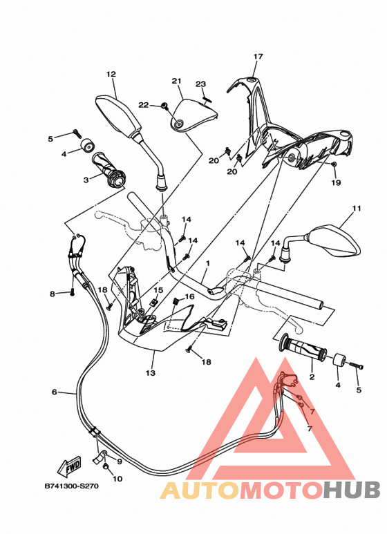Steering handle & cable