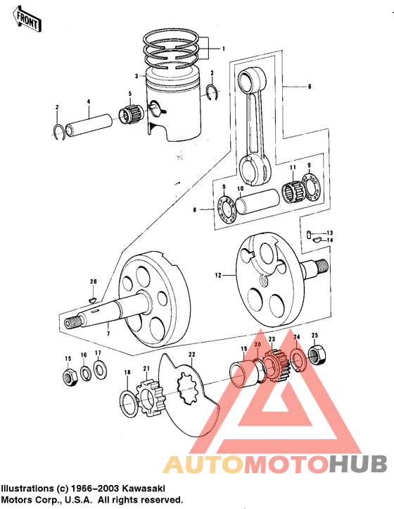 Crankshaft/piston/rotary valve