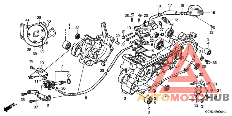 Crankcase/oil pump