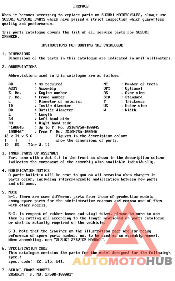 Catalog preface