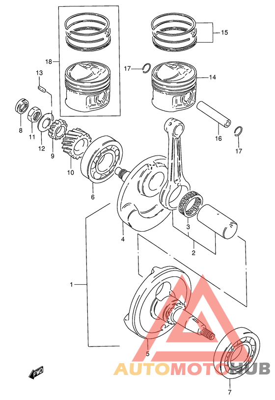 Вал коленчатый