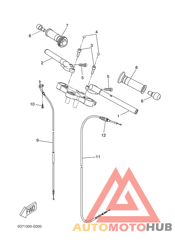 Steering handle & cable